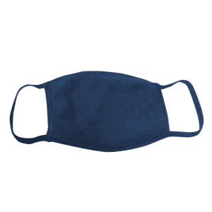 Reusable Cotton Poly Face Mask, Heather Navy 1 count