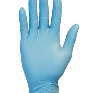 Powder Free Blue Nitrile Exam Gloves, Size Large 100 count