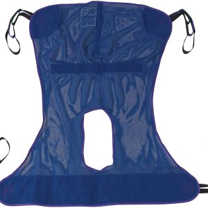 Full Body Patient Lift Sling, Mesh with Commode Cutout, Medium